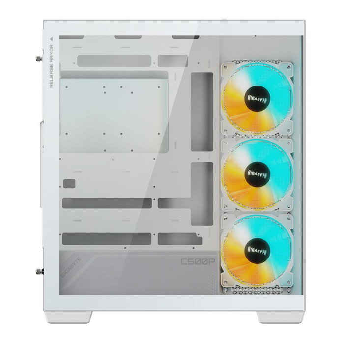 Gigabyte C500 Glass Blanche Boîtier PC Semi-Tour ATX Gaming avec Port USB 3.2