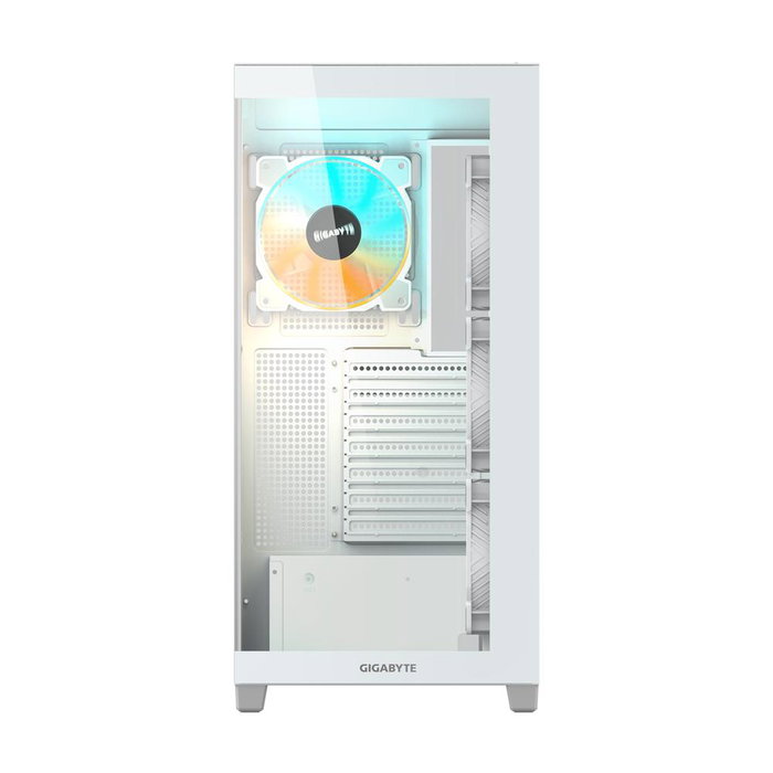 Gigabyte C500 Glass Blanche Boîtier PC Semi-Tour ATX Gaming avec Port USB 3.2