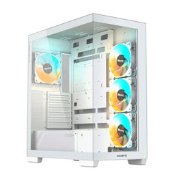 Gigabyte C500 Glass Blanche Boîtier PC Semi-Tour ATX Gaming avec Port USB 3.2