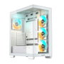 Gigabyte C500 Glass Blanche Boîtier PC Semi-Tour ATX Gaming avec Port USB 3.2