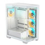 Gigabyte C500 Glass Blanche Boîtier PC Semi-Tour ATX Gaming avec Port USB 3.2