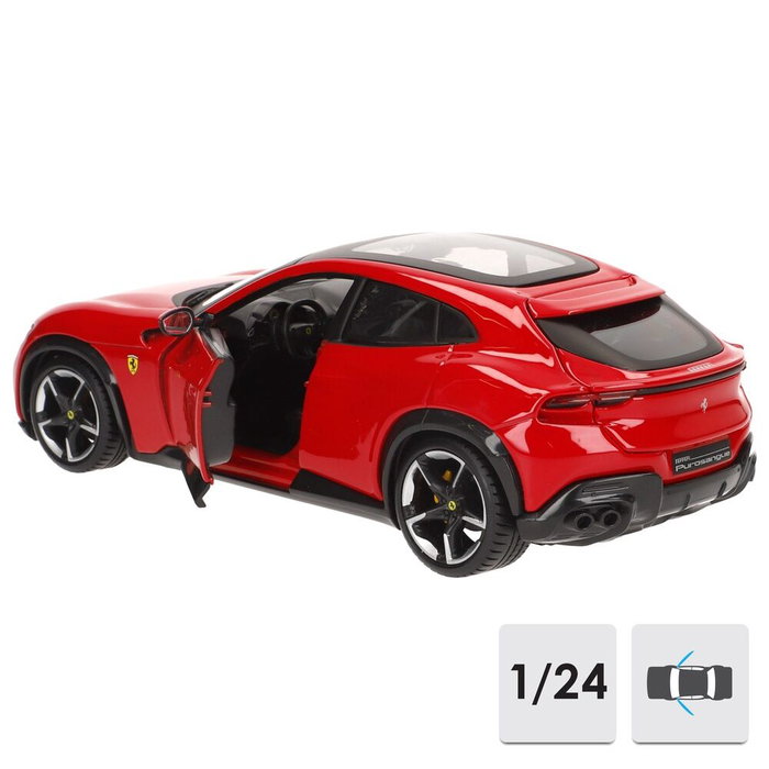 BURAGO Coche Ferrari Purosangue - Maquette de Voiture 1:24 avec Ouverture de Portes - Jouet pour Enfants de +3 Ans (25x12x10 cm)