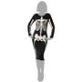 Déguisement - Robe Femme Ajustée Squelette Brillant Halloween Noir Taille XL - Polyester 2025