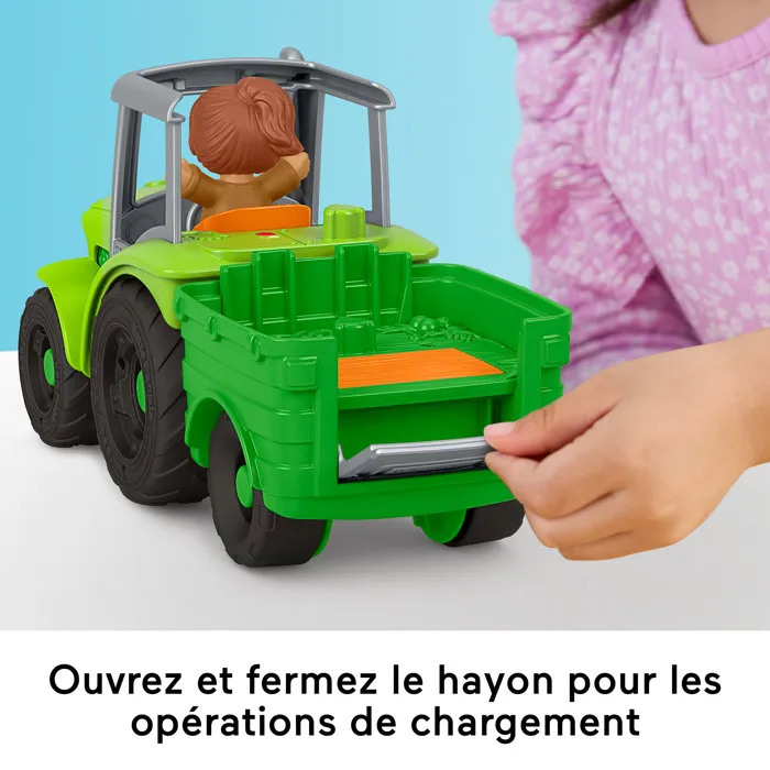 Fisher-Price Little People - Tracteur à pousser musical avec figurines - Véhicule enfant dès 12 mois - JGX12