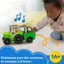 Fisher-Price Little People - Tracteur à pousser musical avec figurines - Véhicule enfant dès 12 mois - JGX12