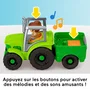 Fisher-Price Little People - Tracteur à pousser musical avec figurines - Véhicule enfant dès 12 mois - JGX12