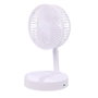 Basics Ventilateur de table pliable et rechargeable blanc, 3 vitesses