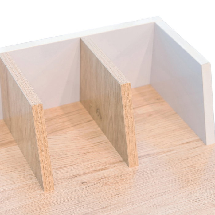 Home Deco Factory Bureau Blanc avec Passage de Câbles
