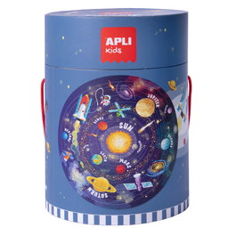 Apli Kids - Puzzle Circulaire Système Solaire XXL de 48 Pièces, Diamètre 50 cm - À Partir de 5 Ans