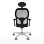 Piqueras y Crespo 3D086G1 Chaise de Bureau avec Appui-tête Blanc Vert pétrole