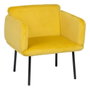 BigBuy Home Fauteuil Jaune Noir