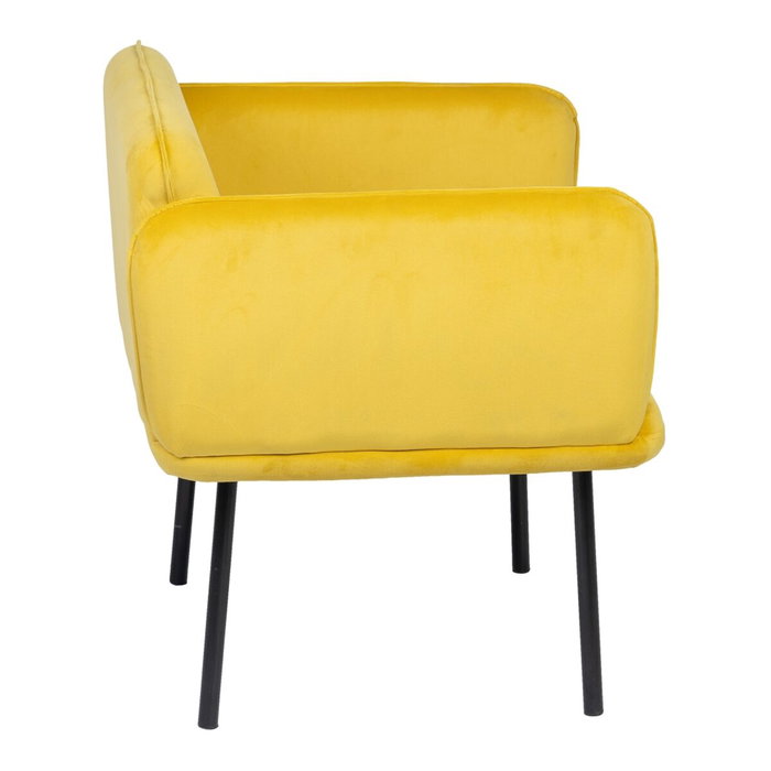 BigBuy Home Fauteuil Jaune Noir