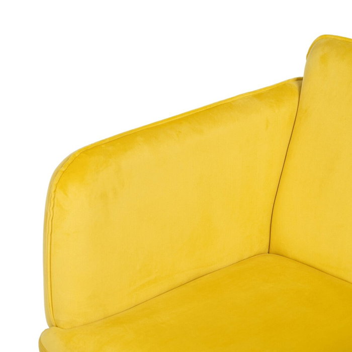BigBuy Home Fauteuil Jaune Noir