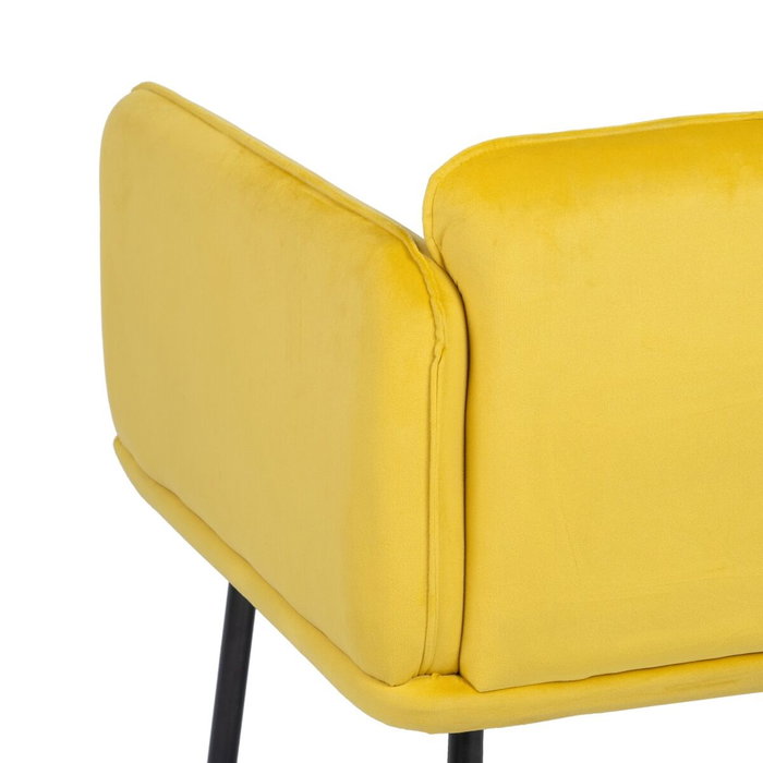 BigBuy Home Fauteuil Jaune Noir