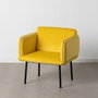 BigBuy Home Fauteuil Jaune Noir