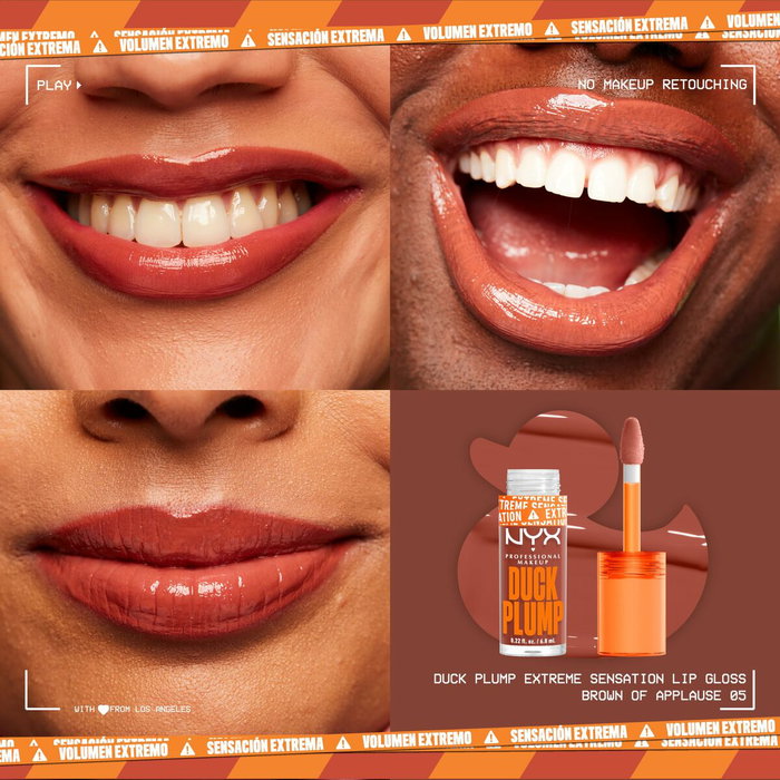 Nyx Professional Make Up Duck Plump Brillant à lèvres Marron d'applaudissements
