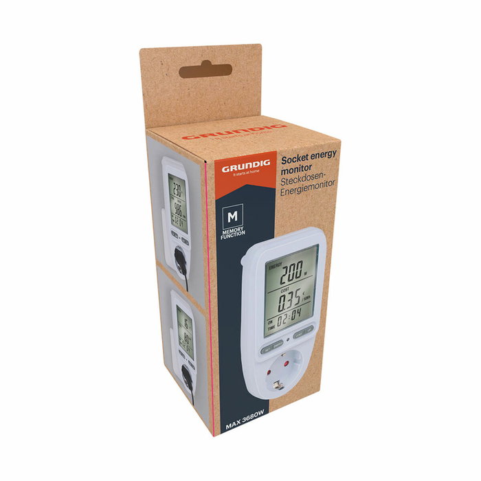 Prise avec moniteur de consommation électrique Grundig 16 A