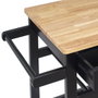 Home Deco Factory Mesa Camarera avec roues noire