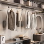 Emuca Penderie rabattable pour armoire Hang mural, 600-830, Chromé, Acier et Plastique