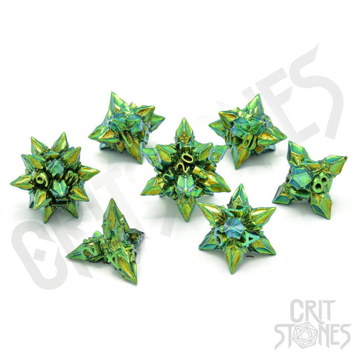 Glassstaff CritStones Metal pack Unholy Bane (7) dés dentelés Glassstaff CritStones Metal pack Unholy Bane (7) dés dentelés