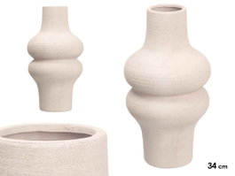 Giftdecor Jarron Michelin Blanc 34 cm Céramique (Set de 4)