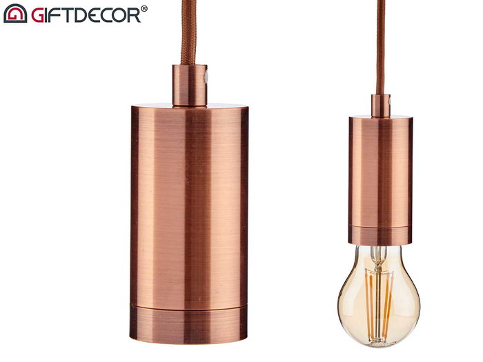 Giftdecor Lampe Suspendue Acier Bronze 9,5x9,5x9,7cm (Set de 12)