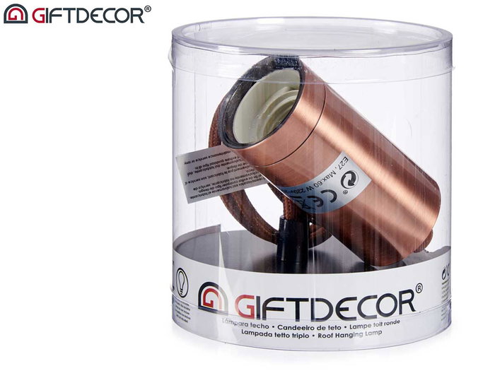 Giftdecor Lampe Suspendue Acier Bronze 9,5x9,5x9,7cm (Set de 12)