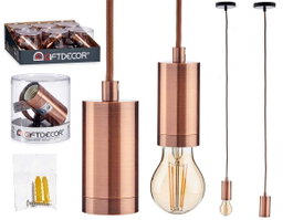 GIFTDECOR Lampe suspendante en acier bronze