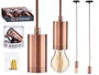 Giftdecor Lampe Suspendue Acier Bronze 9,5x9,5x9,7cm (Set de 12)