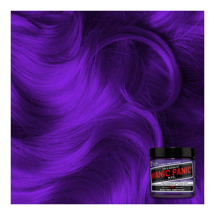 Manic Panic Tintura Capilar Semiconsciente Clásica Electric Amethyst - Violet Électrique - Vegan, Sans Ammoniac - Pour Cheveux Secs