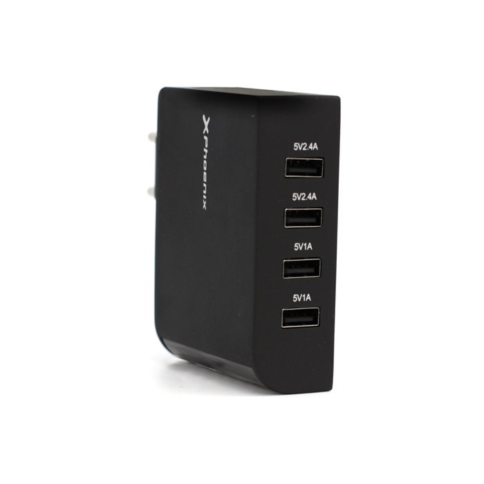 Phoenix Technologies Chargeur Mural 4 Ports USB 6.8A Adaptateur Universel pour Smartphone Tablette