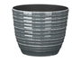 Ibergarden Maceta Rayas 25 cm Lot de Couleurs Assorties Pot de Fleurs en Plastique (Set de 12)
