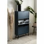 BigBuy Home Meuble à chaussures Vigo Bleu nuit 3 abattants