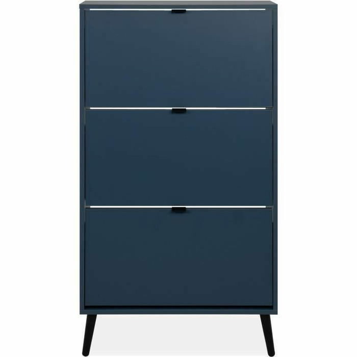 BigBuy Home Meuble à chaussures Vigo Bleu nuit 3 abattants BigBuy Home Meuble à chaussures Vigo Bleu nuit 3 abattants