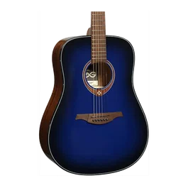 LAG Guitare Acoustique Dreadnought Édition Limitée Blue Burst