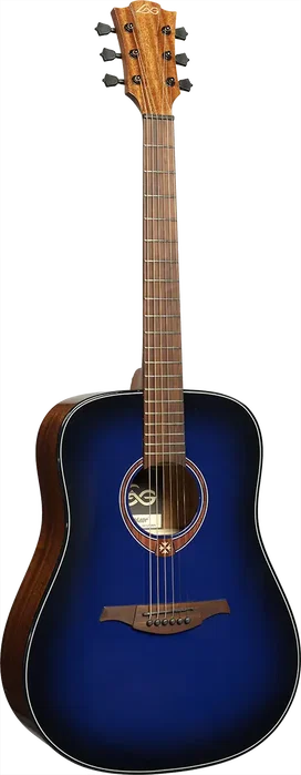 LAG Guitare Acoustique Dreadnought Édition Limitée Blue Burst