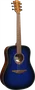 LAG Guitare Acoustique Dreadnought Édition Limitée Blue Burst