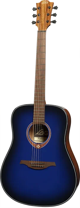 LAG Guitare Acoustique Dreadnought Édition Limitée Blue Burst