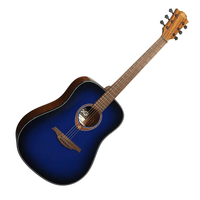LAG Guitare Acoustique Dreadnought Édition Limitée Blue Burst