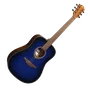 LAG Guitare Acoustique Dreadnought Édition Limitée Blue Burst