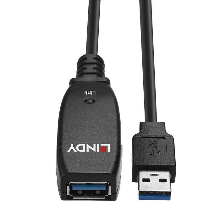 Lindy Rallonge active USB 3.0 Slim 15 mètres pour périphériques USB Lindy Rallonge active USB 3.0 Slim 15 mètres pour périphériques USB
