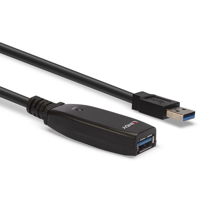 Lindy Rallonge active USB 3.0 Slim 15 mètres pour périphériques USB Lindy Rallonge active USB 3.0 Slim 15 mètres pour périphériques USB