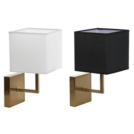 Applique Murale DKD Home Decor Blanc Noir Doré 50 W 220 V 15 x 19 x 27 cm 15 x 19 x 30 cm (2 Unités)