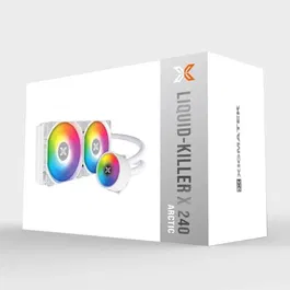 XIGMATEK Liquid Killer X 240 Arctic - Watercooling CPU Blanc avec Ventilateurs 2x120mm ARGB et Pompe Silencieuse <29 dBA pour Intel LGA 20xx/1700 et AMD TR4/AM4