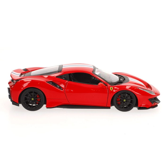 Burago Ferrari 488 Pista, voiture miniature à l'échelle 1:24 avec portes ouvrantes manuellement (25x13x10 cm) Burago Ferrari 488 Pista, voiture miniature à l'échelle 1:24 avec portes ouvrantes manuellement (25x13x10 cm)