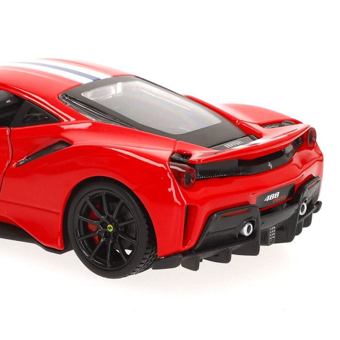 Burago Ferrari 488 Pista, voiture miniature à l'échelle 1:24 avec portes ouvrantes manuellement (25x13x10 cm) Burago Ferrari 488 Pista, voiture miniature à l'échelle 1:24 avec portes ouvrantes manuellement (25x13x10 cm)