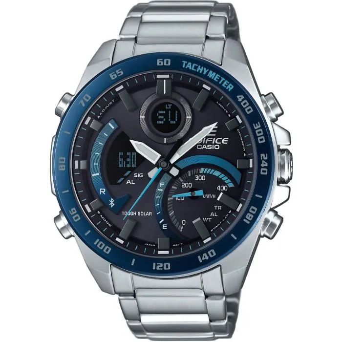 Casio ECB-900DB-1BER Montre connectée Bluetooth à énergie solaire, étanche 10 bars, boîtier en acier inoxydable 51,5mm, avec alarmes et chronomètre Casio ECB-900DB-1BER Montre connectée Bluetooth à énergie solaire, étanche 10 bars, boîtier en acier inoxydable 51,5mm, avec alarmes et chronomètre