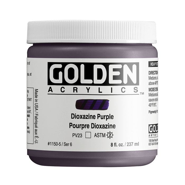 Golden Peinture Acrylique Heavy Body Pourpre Dioxazine 237 ml Golden Peinture Acrylique Heavy Body Pourpre Dioxazine 237 ml
