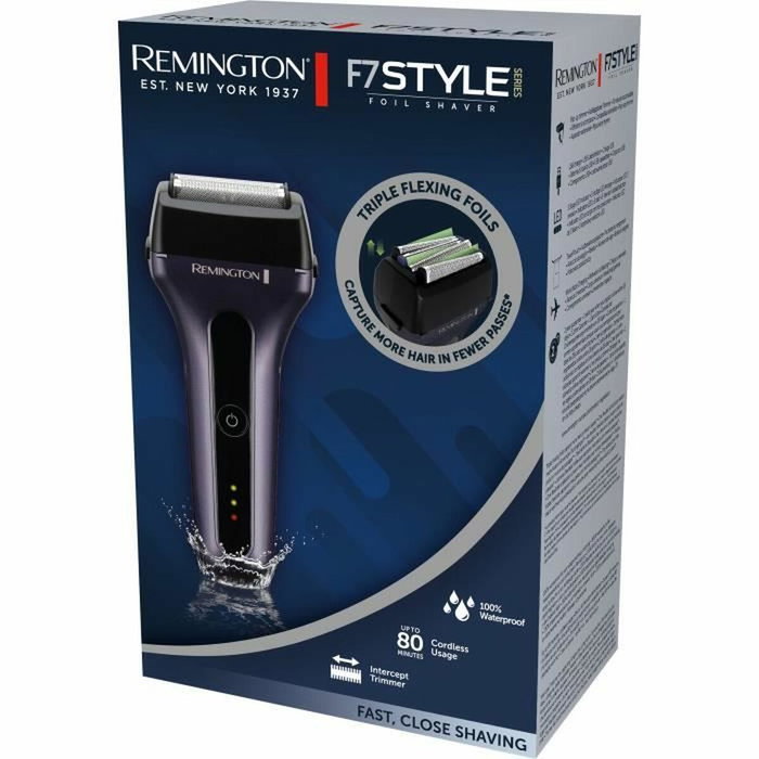 Remington F7000 Rasoir à lames sans fil avec lames Tri-flex et tête de découpe Remington F7000 Rasoir à lames sans fil avec lames Tri-flex et tête de découpe