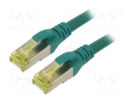 DIGITUS Câble Ethernet Patch Cord S/FTP Cat 6a RJ45 2m Vert